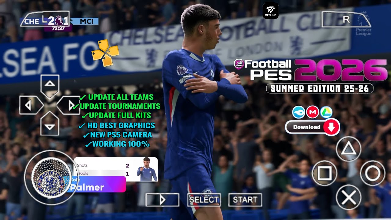 PES 2026 PPSSPP full HD 4K graphics mod